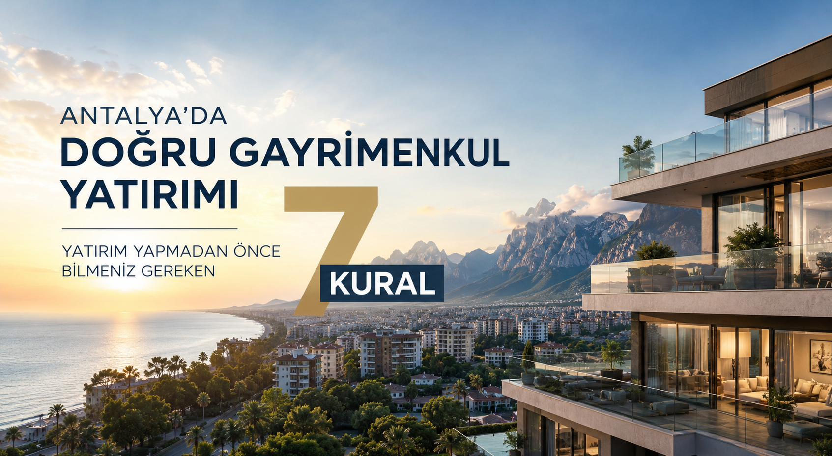 ANTALYA�DA GAYR�MENKUL YATIRIMI YAPARKEN SADECE F�YATA ODAKLANMAYIN: DO�RU M�LK� SE�MEN�N 7 KR�T�K KURALI